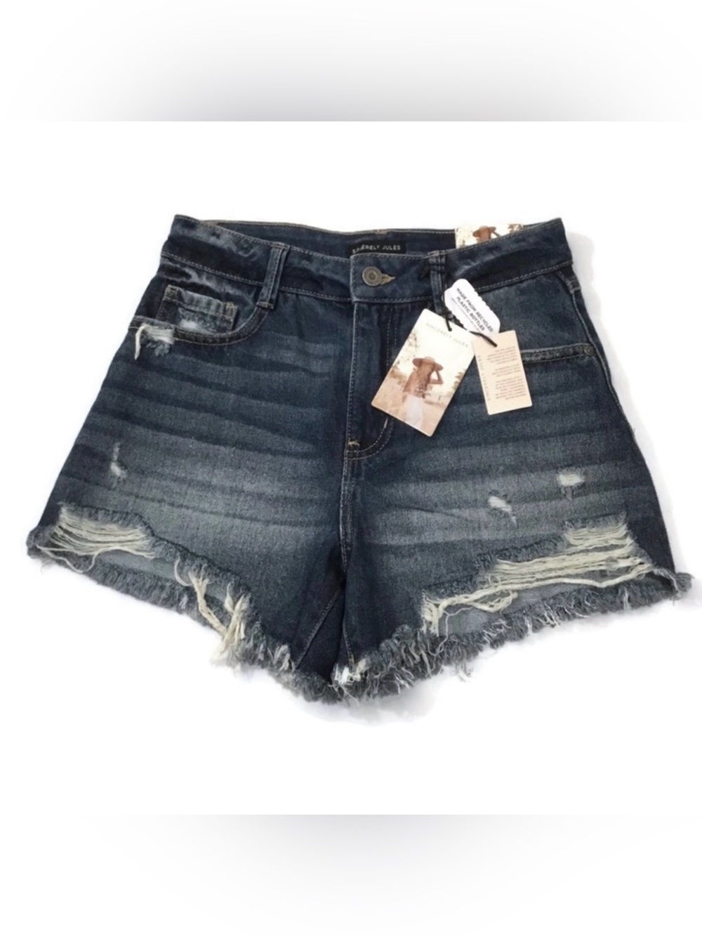 Sincerely Jules Super High Rise Distressed Denim Jean Shorts